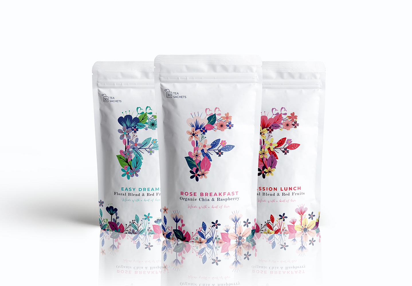 花茶包裝設(shè)計(jì)文字與插畫結(jié)合(圖1)