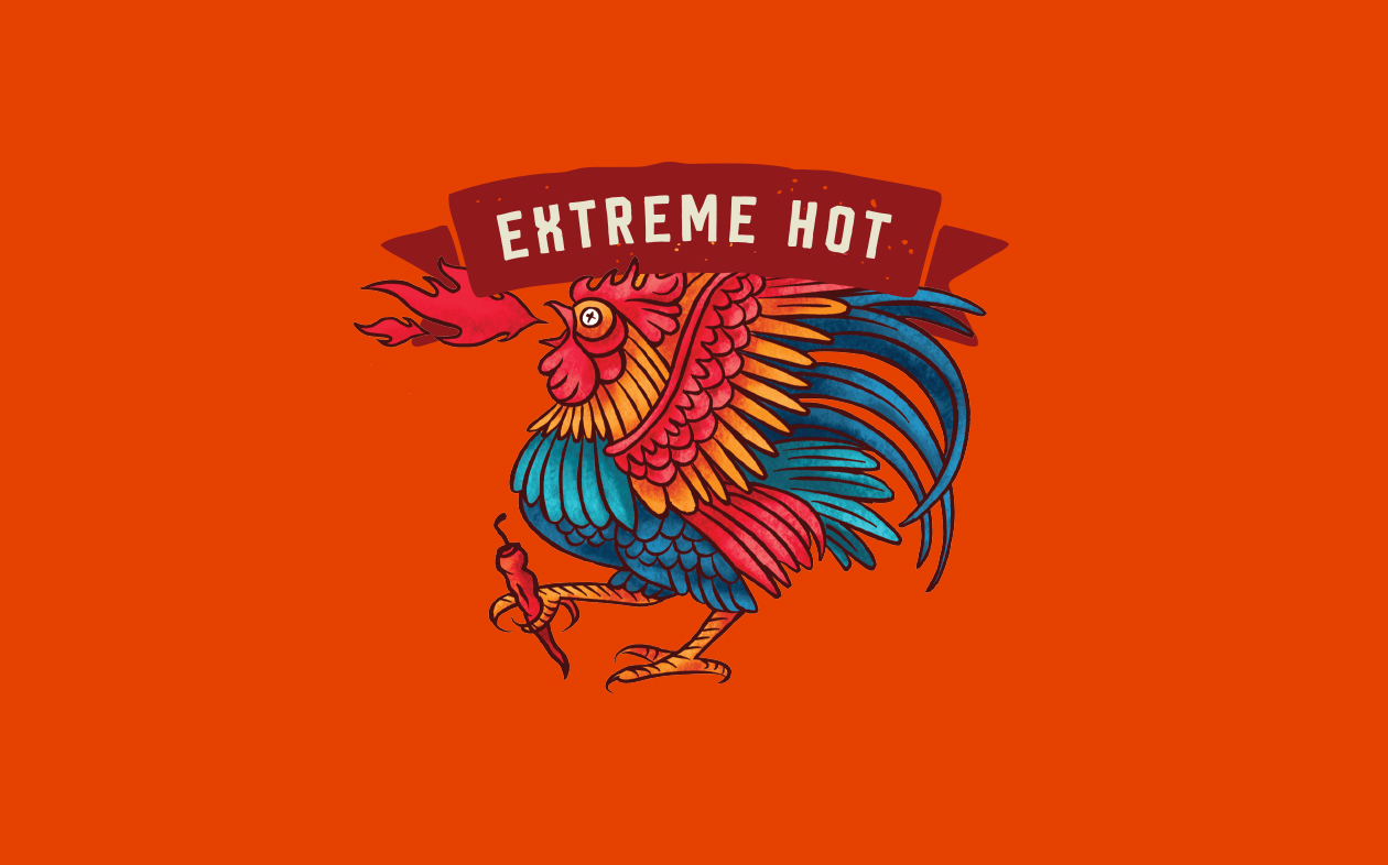 這款辣椒醬用噴火的公雞做為核心視覺(jué)(圖2) 這款辣椒醬用噴火的公雞做為核心視覺(jué)(圖2)