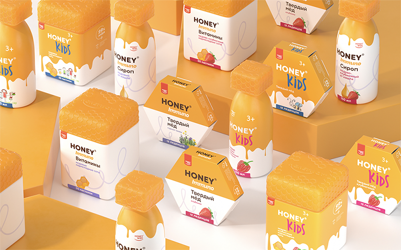 用蜂蜜制作的保健品包裝設(shè)計欣賞(圖1)