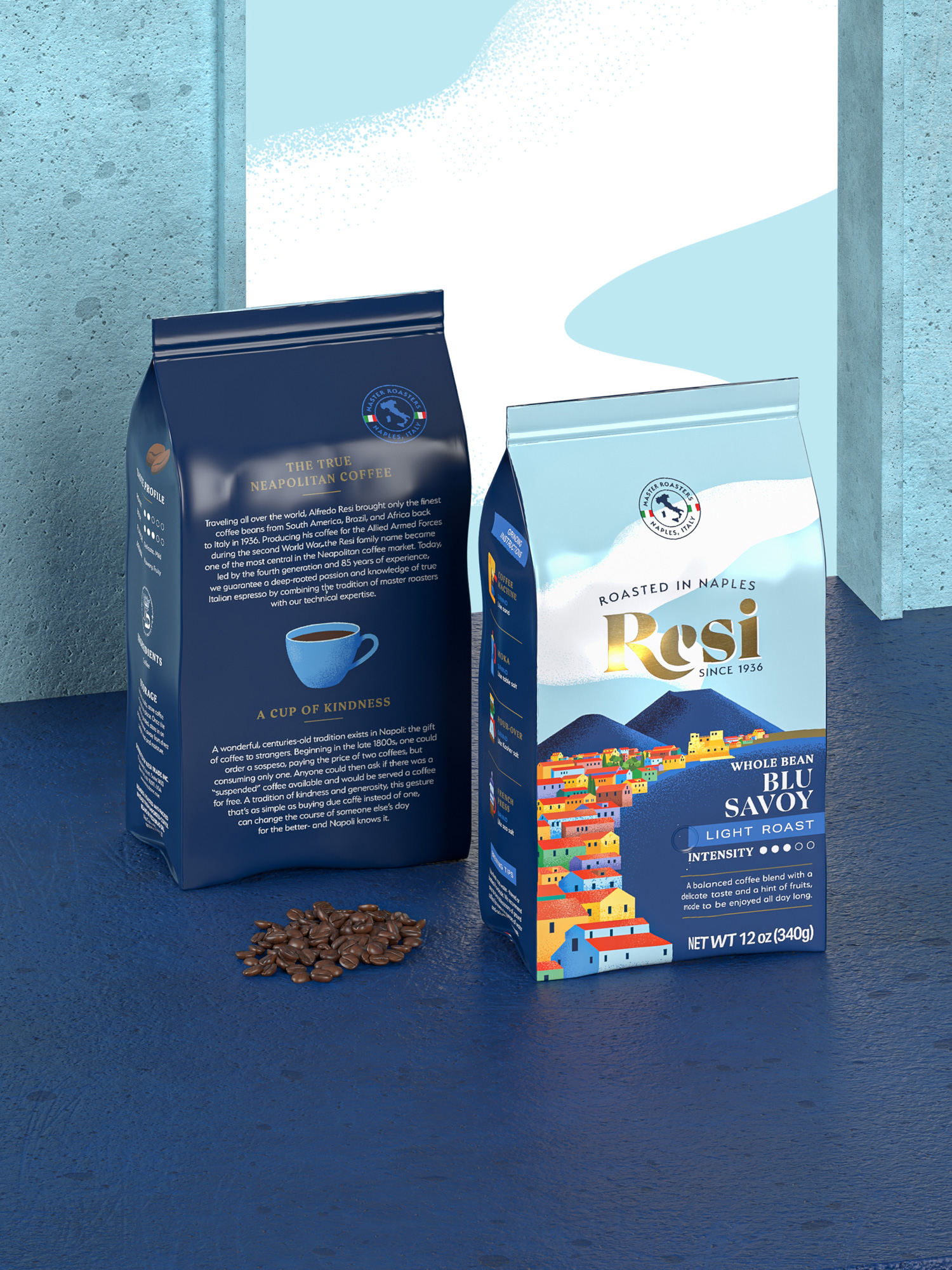 具有奢華感的RESI咖啡包裝設(shè)計(圖2) 具有奢華感的RESI咖啡包裝設(shè)計(圖2)