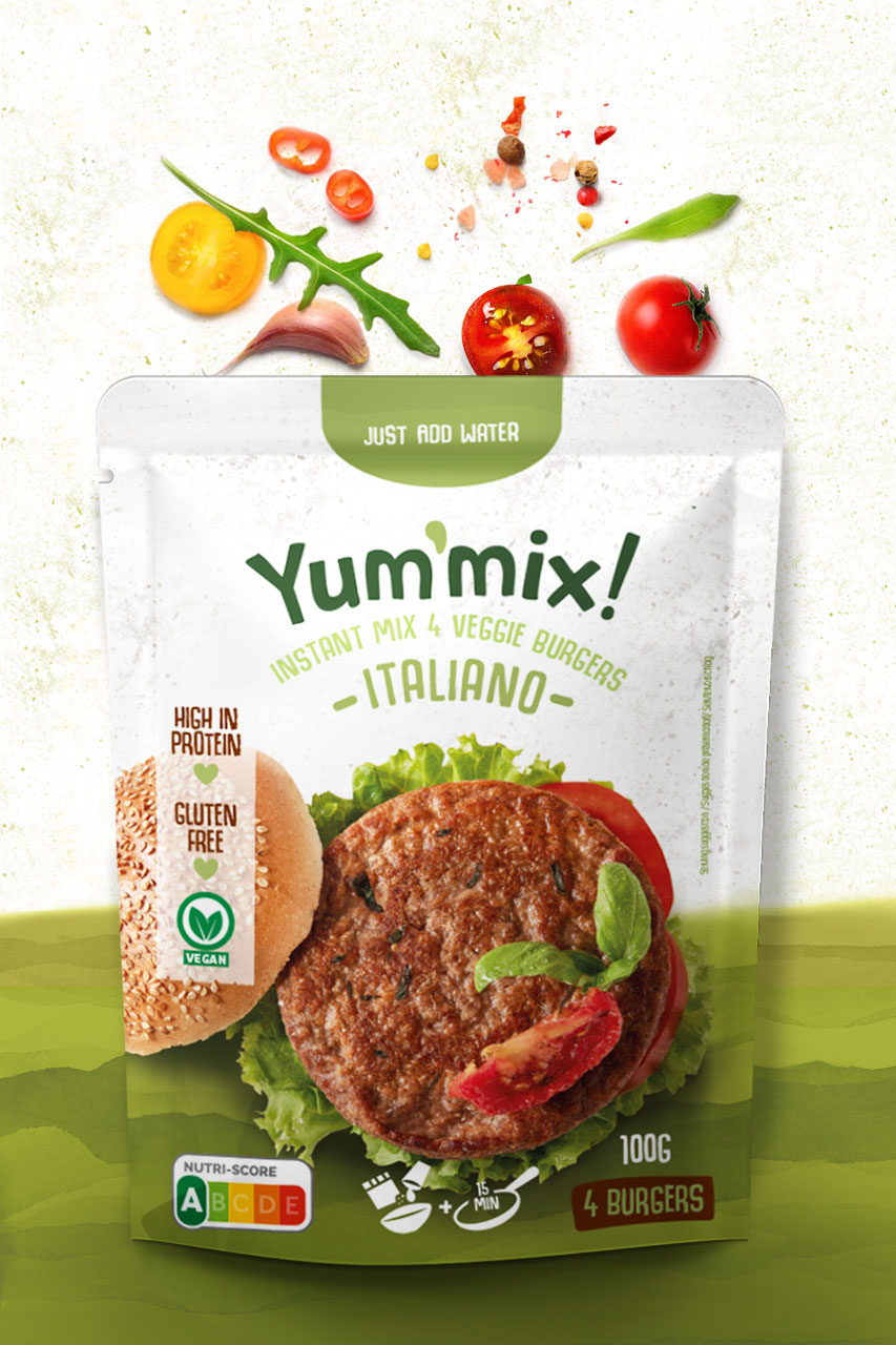 Yummix 簡單美味的素食漢堡包裝設(shè)計分享(圖2) Yummix 簡單美味的素食漢堡包裝設(shè)計分享(圖2)
