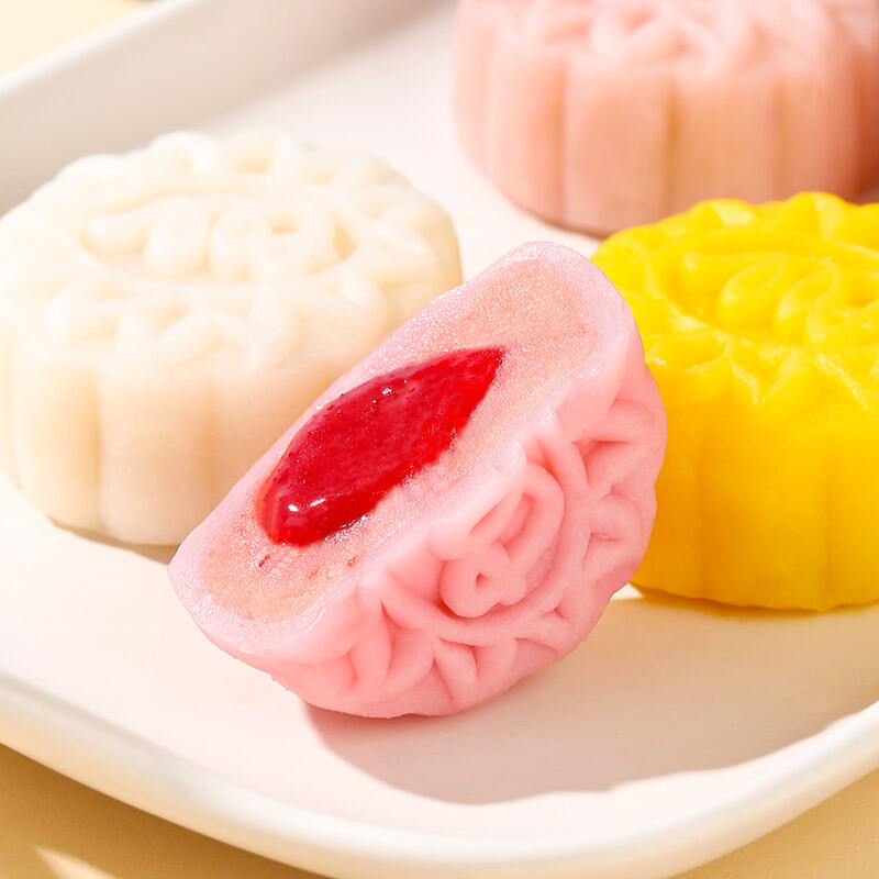 廣州酒家 冰紛心語 冰皮月餅 12餅6味 360g包裝禮盒產品包裝創(chuàng)意設計欣賞(圖5)