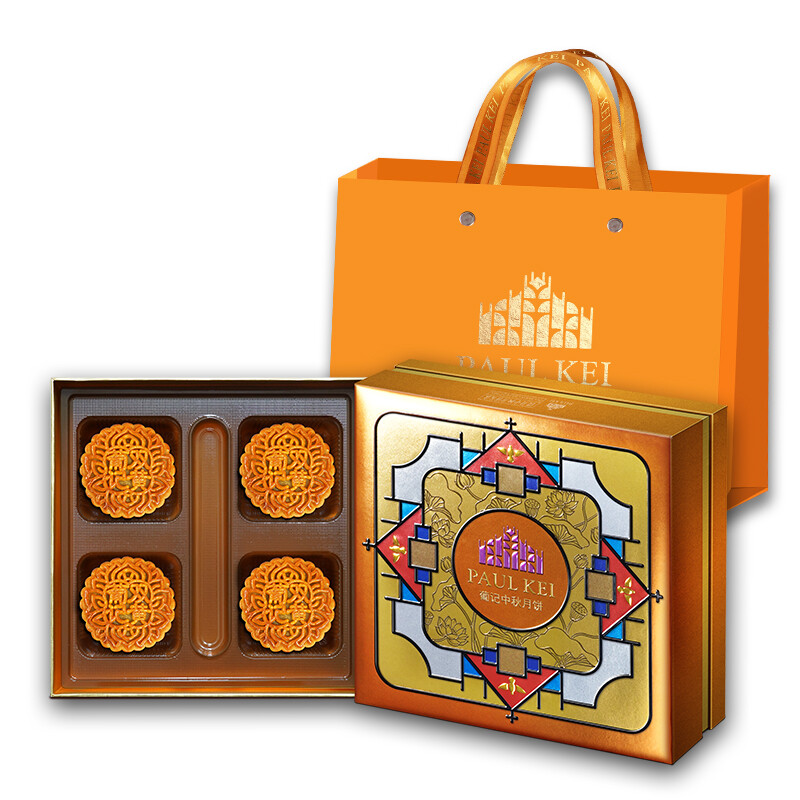 葡記 雙黃白蓮蓉廣式月餅 720g 禮盒裝包裝禮盒產(chǎn)品包裝創(chuàng)意設(shè)計(jì)欣賞(圖2)