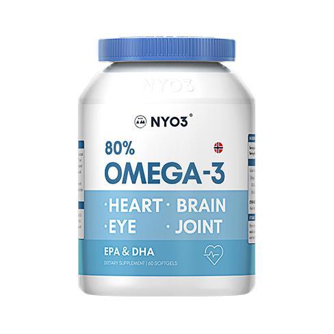 NYO3 80%OMEGA-3 深海魚油 60粒保健產(chǎn)品包裝創(chuàng)意設計欣賞(圖1)