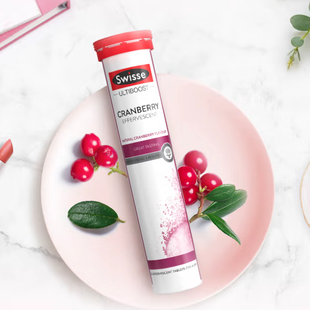 Swisse 斯維詩 蔓越莓泡騰片 20片*4支保健產(chǎn)品包裝創(chuàng)意設(shè)計欣賞(圖5)