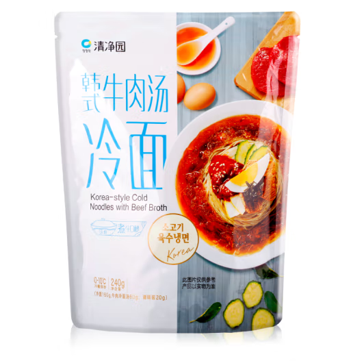 袋裝韓式冷面包裝如何設計(圖1) 袋裝韓式冷面包裝如何設計(圖1)