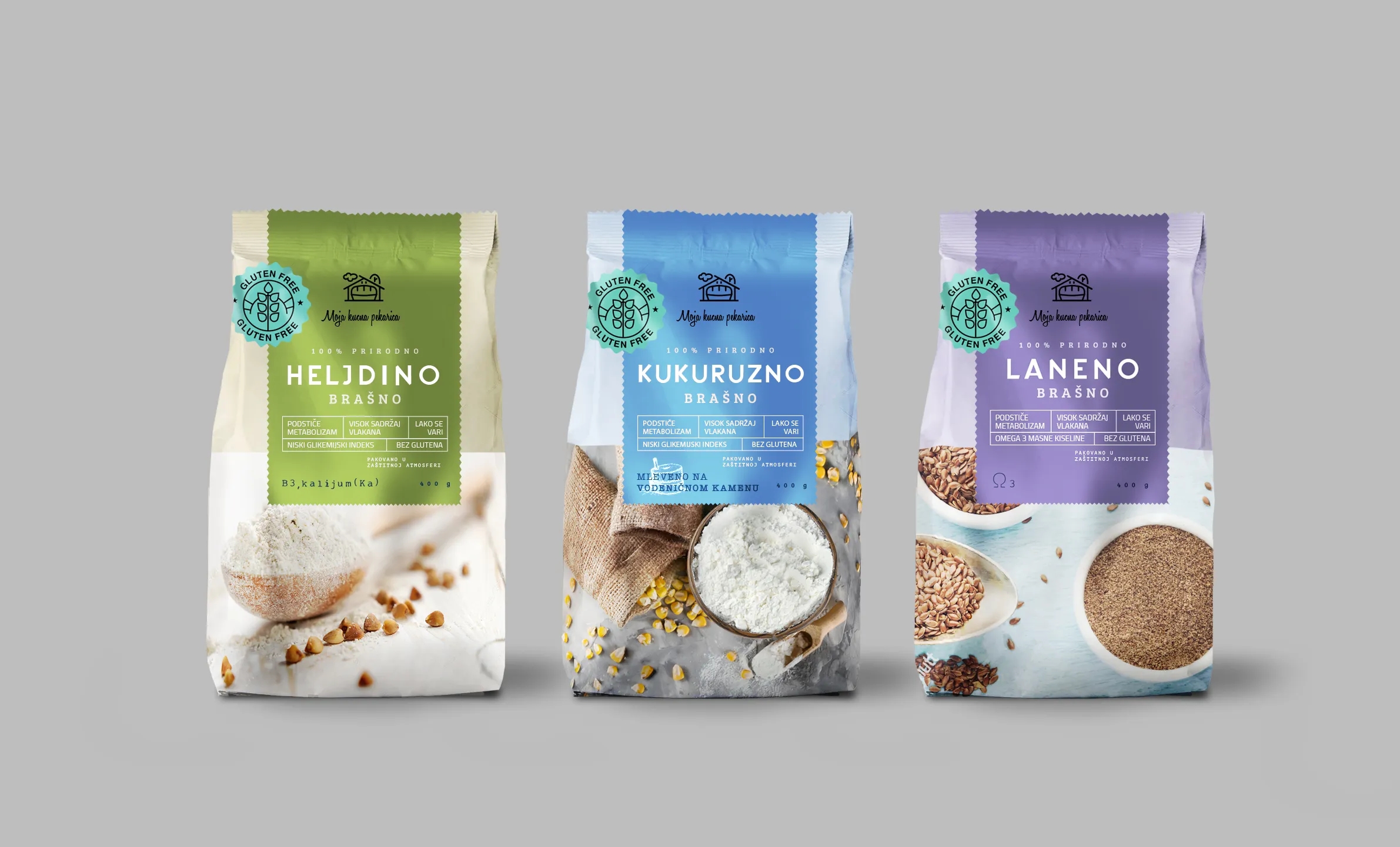 天然系列面粉包裝袋設計欣賞(圖1)