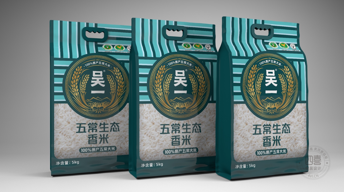 五常生態(tài)香米包裝如何設(shè)計(jì)(圖1) 五常生態(tài)香米包裝如何設(shè)計(jì)(圖1)