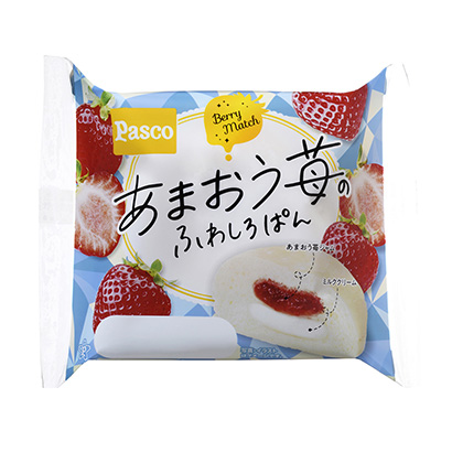 海味草莓的蓬松面包敷島制面包面包麥片類包裝設(shè)計(圖1)