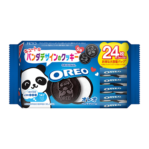 包裝設計欣賞奧利奧＜熊貓企劃品＞香草奶油(蒙德里斯日本) (圖1)